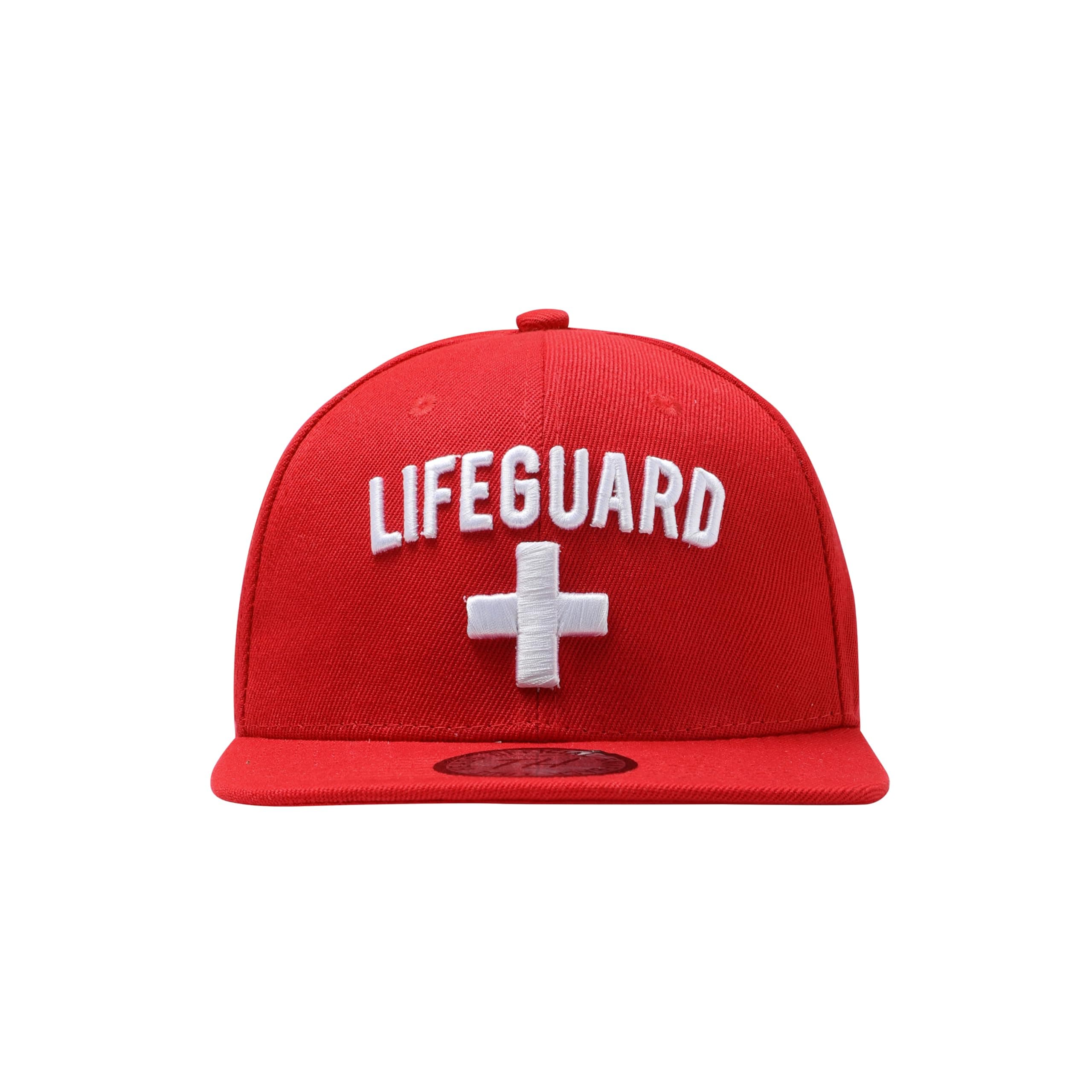 Red Lifeguard Snapback Baseball Cap