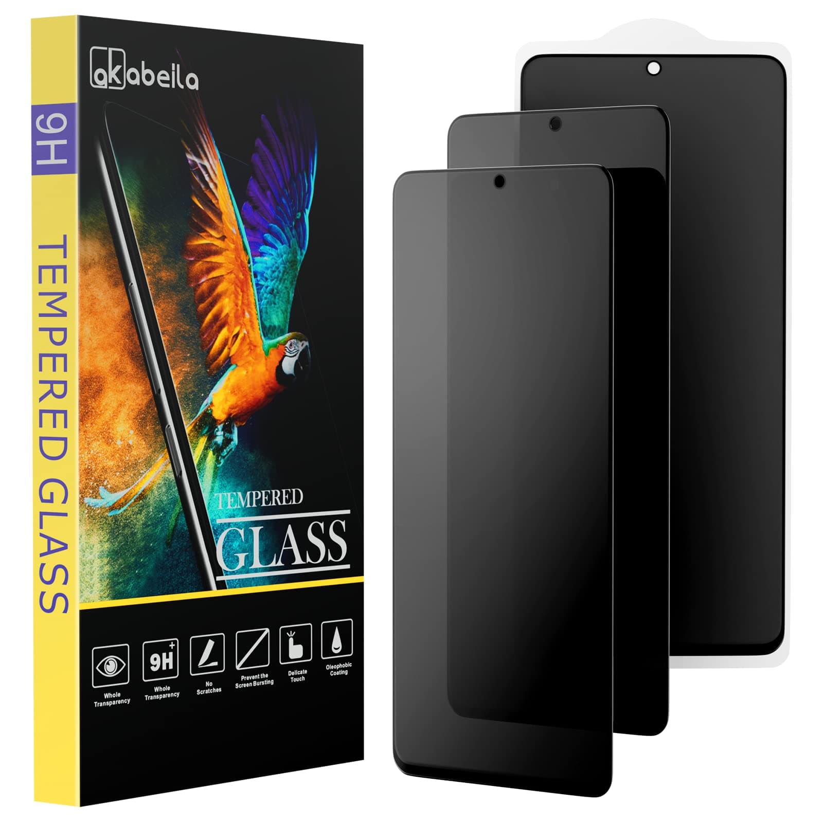 [3 Pack Privacy Screen Protector for vivo X200 Pro 5G Privacy Glass Full Coverage Anti Spy Tempered Glass Protective Film