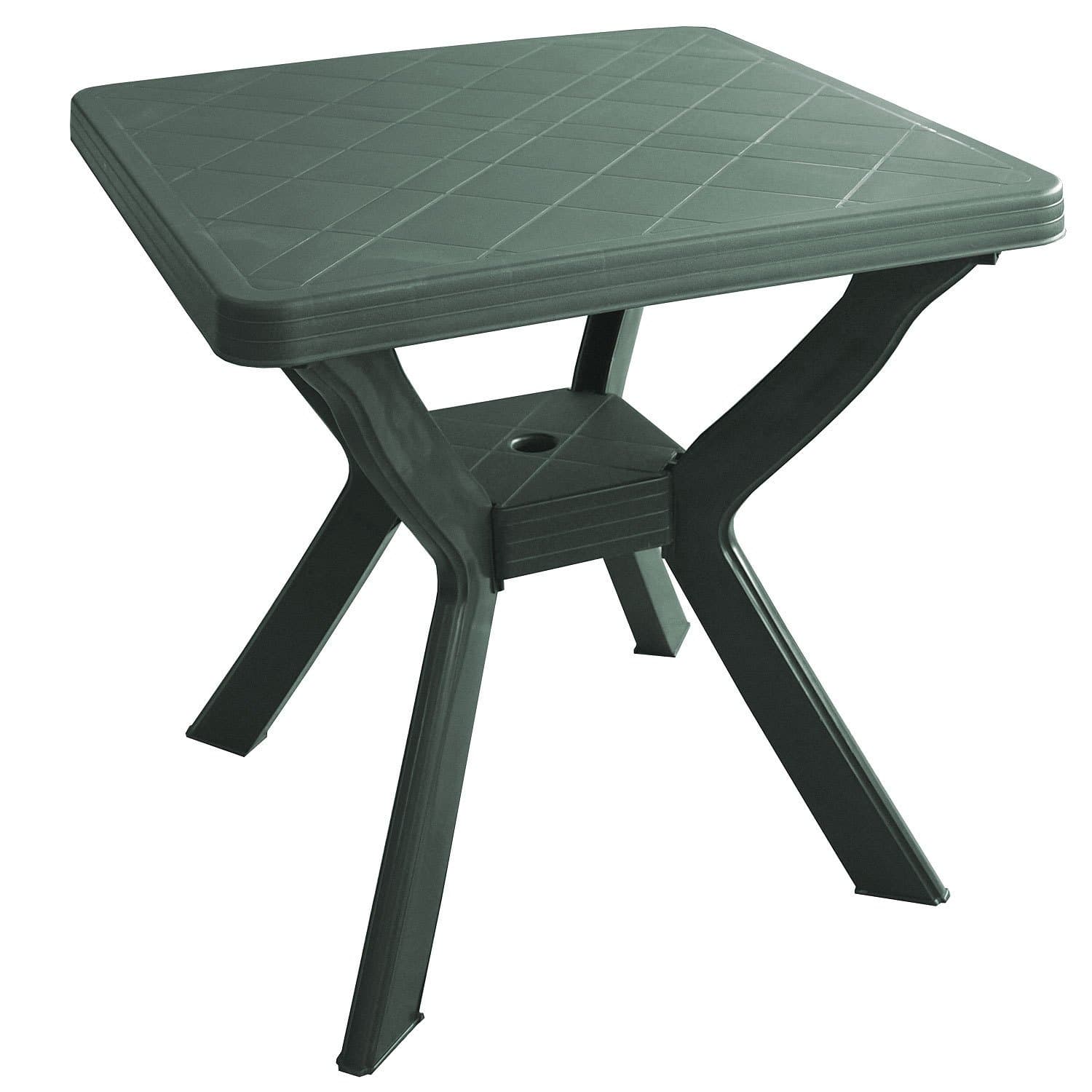 Fun Star IPAE-Progarden Reno Square Table with Connected Legs, Green, Plastic, 70 x 70 x 72 cm