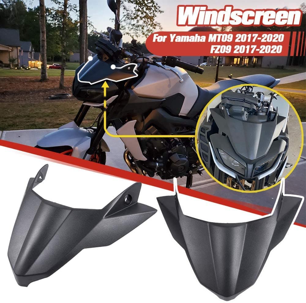 XX eCommerce Motorcycle Accessories Fly Screen Shield Front Fender Beak Nose Cone Extension Extender Wheel Cover Cowl Compatible with Y-amaha FZ 09 MT 09 MT-09 MT09 2017-2020 2018 2019