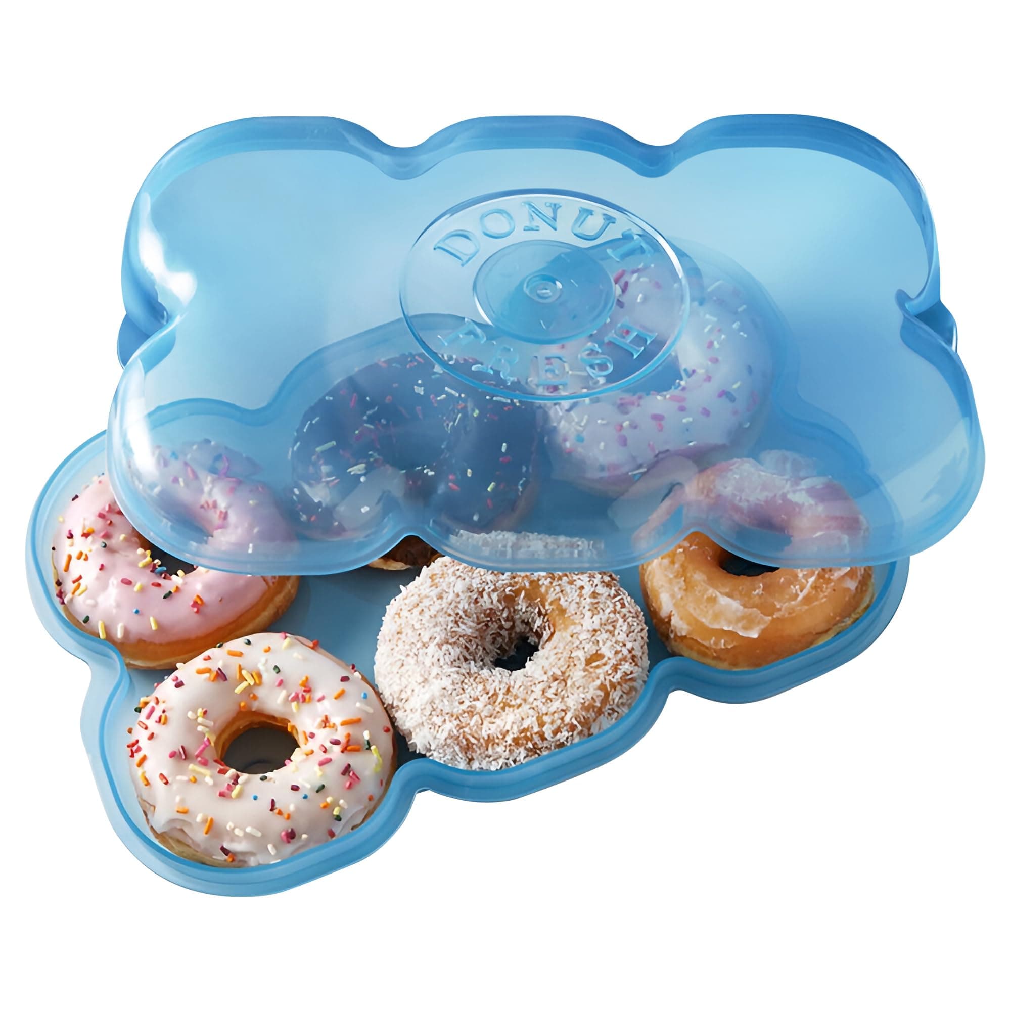 Touch Up Cup Donut Fresh Storage Container Holder, Airtight and Reusable, BPA-Free, As Seen On Shark Tank Products, Pack of 1, Holds 6 Fresh Donuts