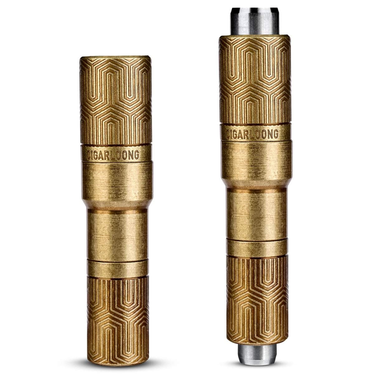 CIGARLOONG Cigar Punch Double Blade Sharp Size Drill Cigar Hole Opener Cutter with Gift Box