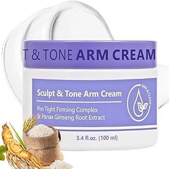 Sculpt & Tone Arm Cream, Skin Tightening Cream Body, Cellulite Creams, Firming Cream for Loose Skin, Crepey Sk in Repair, Upper Arm Firming Creams, Smooth Wrinkles, Moisturizes