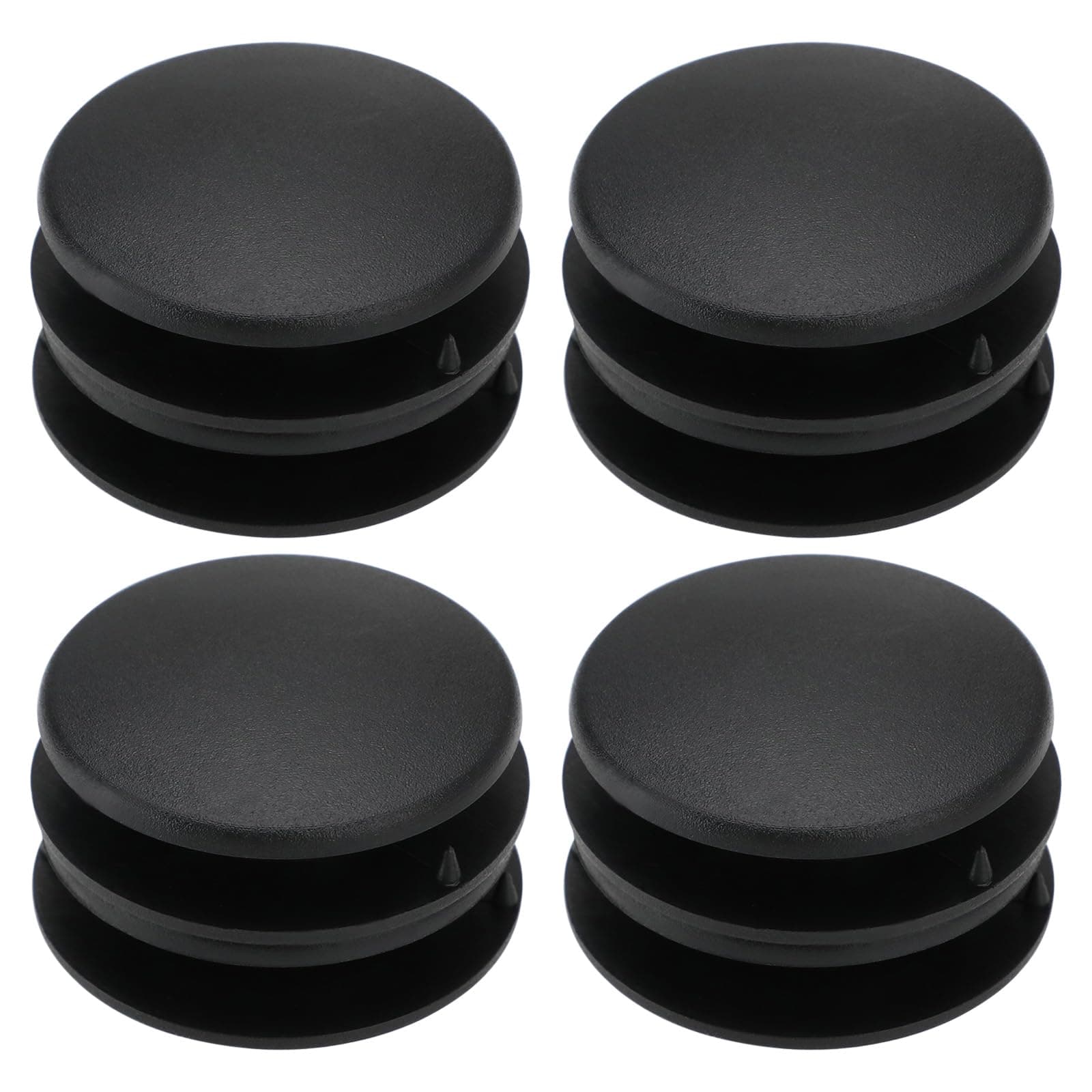 ECSiNG 4 Sets Car Dual Layer Carpet Clips 42mm Carpet Retainer Anti-Slip Buckle Black Plastic Round Floor Mats Buckle Plastic Car Floor Mats Fixing Clips