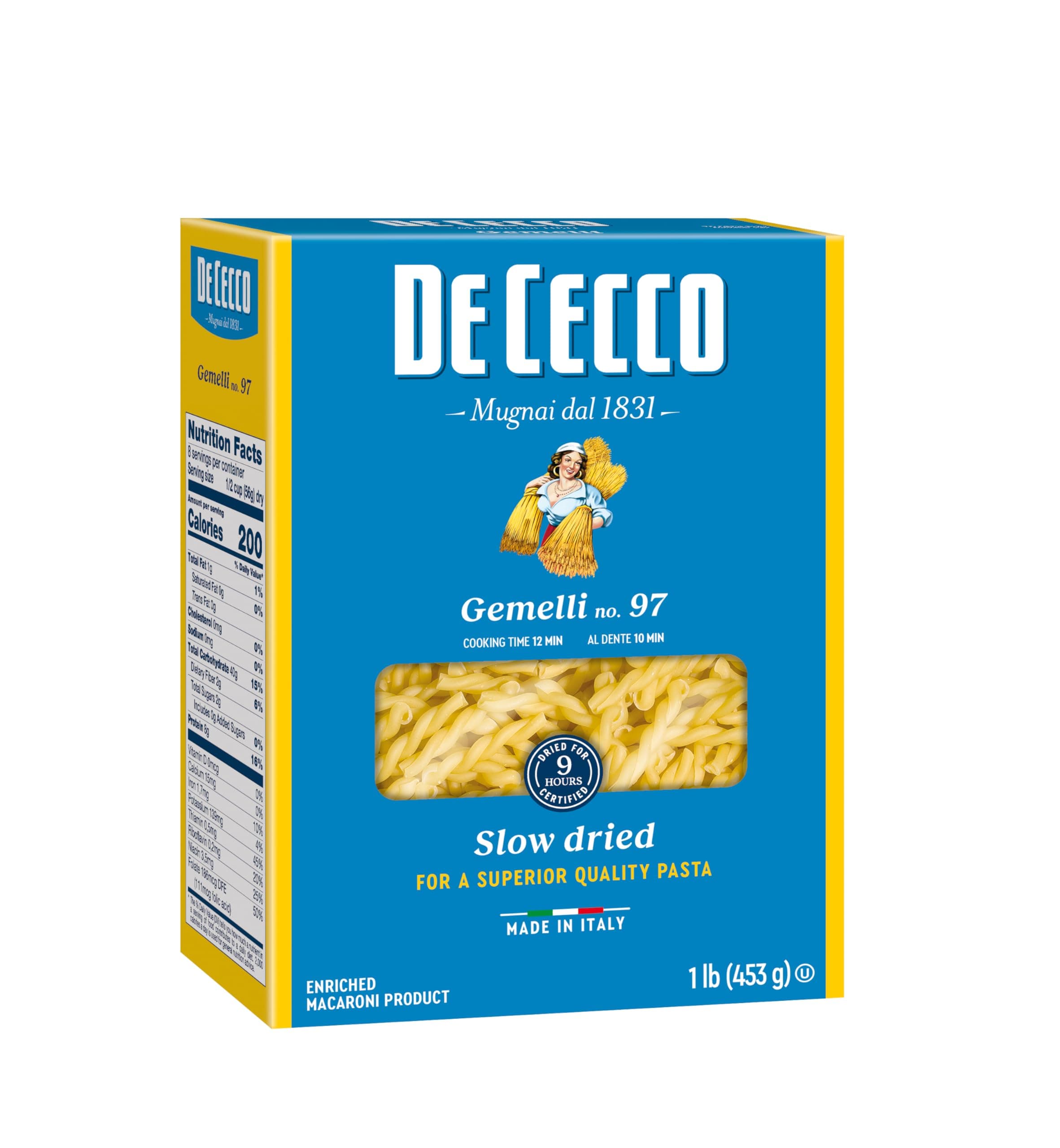De CeccoSemolina Pasta, Gemelli No.97, 1 Pound (Pack of 5)