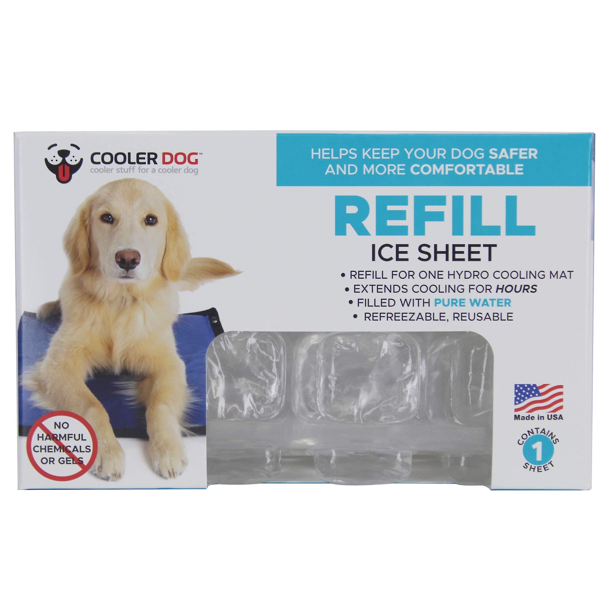 CoolerDog Refill Ice Sheet for Hydro Cooling Mats (Single Mat Refill)