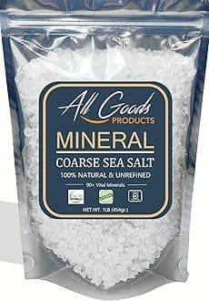 All Goods Baja Sea Salt - 16 oz Coarse Grain, 100% Natural, Hand-Harvested, R...