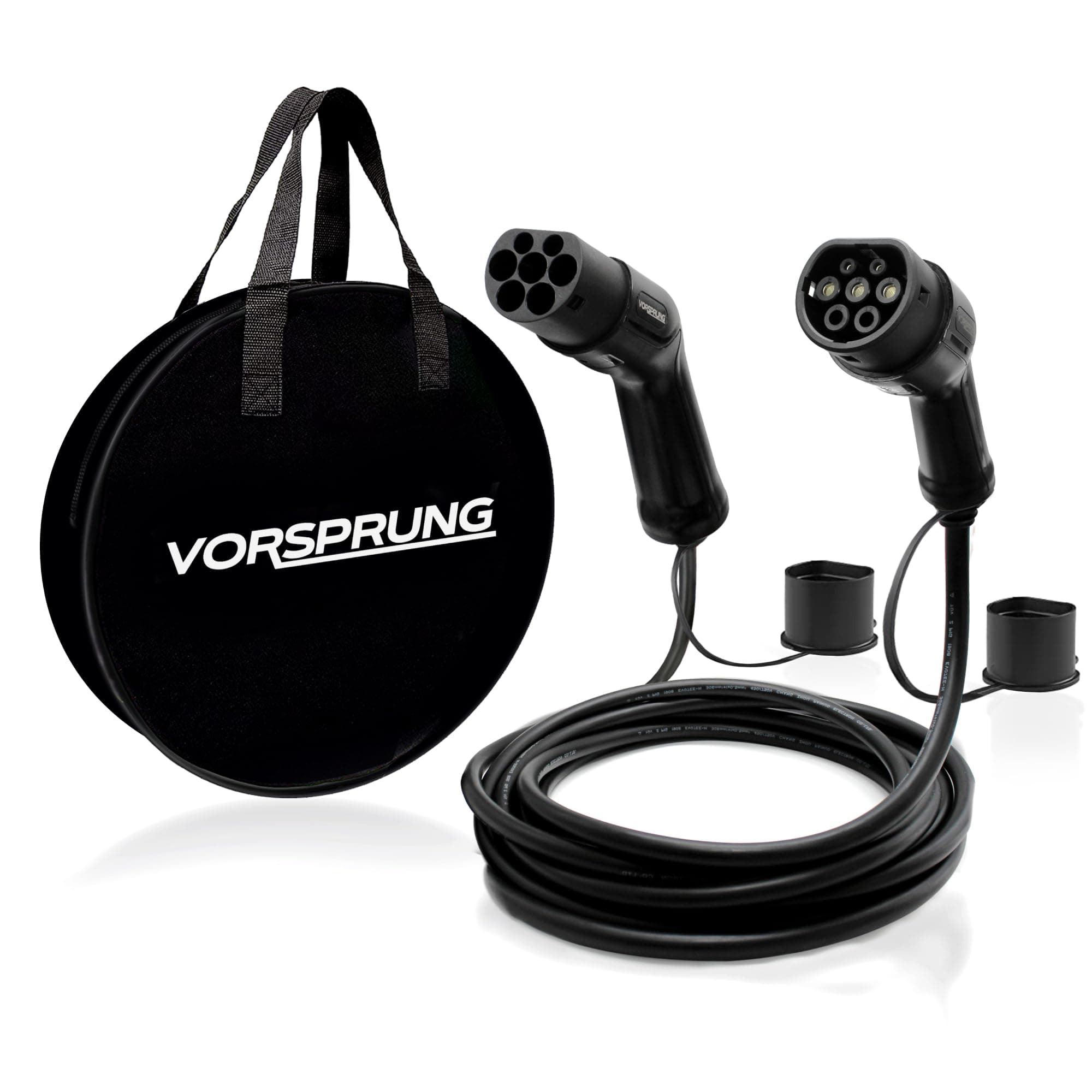 VORSPRUNG® Type 2 EV Charging Cable, 32A | 7.68kW | 5 Metre | 1 Phase | Mode 3 | Type 2 to Type 2, Fast Electric Vehicle Charging Cable – Includes Free Carry Bag (UK Seller)