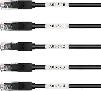 Self-Laminating Wrap Around Cable Labels – Letter Sheet Laser Printer Only – for Wire Marking Identification (50 Sheets (1600 Labels), White)