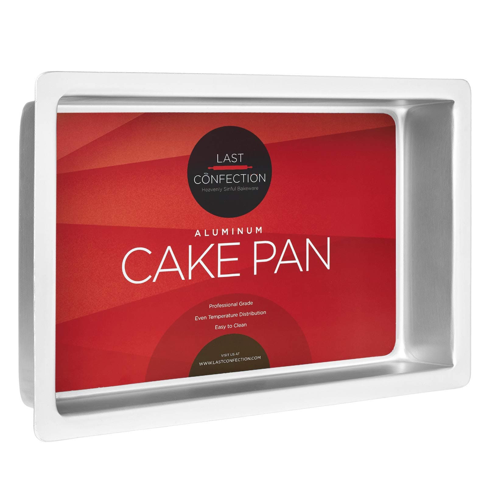 Last Confection 12" x 18" x 2" Deep Rectangular Aluminum Cake Pan - Professional Bakeware