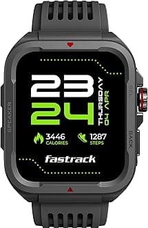 Fastrack Active Rugged Smartwatch with 1.83" UltraVU HD Display|SingleSync BT Calling|Functional Crown|100+ Sports Modes|AI Coach|Auto Multisport Recognition|AI Voice Assistant|24x7 Health Suite|IP68