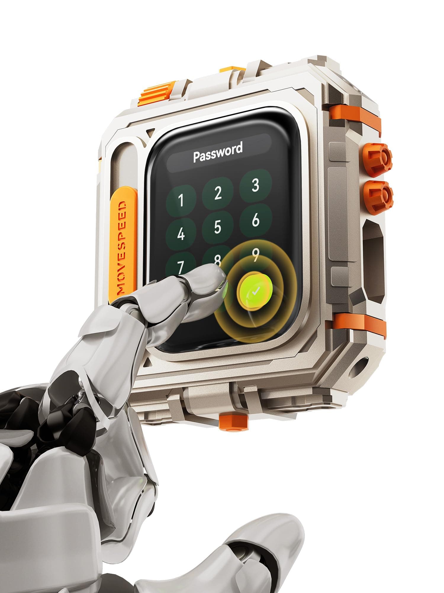 MOVE SPEED External Hard Drive with Touchscreen, Up to 10Gbps Portable SSD, USB-C 3.2 Gen2, Compatible with iPhone, Windows, Mac & More (GD10, 1TB Without Tracking)