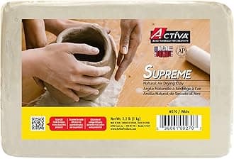ACTIVA Supreme Artist's Air-Dry Modelling, 2.2 pounds, White Clay