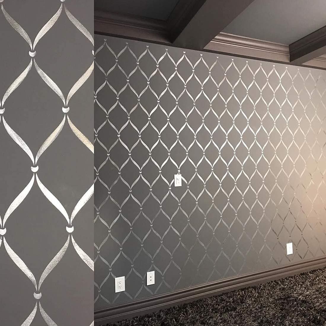 Reusable Wall Stencil, for Home, Office Wall Decoration (16 inch x 24 inch) (KEYLINK)