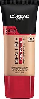 L'Oreal Paris Cosmetics Makeup Infallible Pro-Matte Liquid Longwear Foundation, Ivory Beige, 1 fl oz