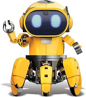 CONSTRUCT & CREATE Tobbie the Self-Guiding AI Robot Build Your Own DIY STEM Kit - Robotic Toy for Children from 8 Years