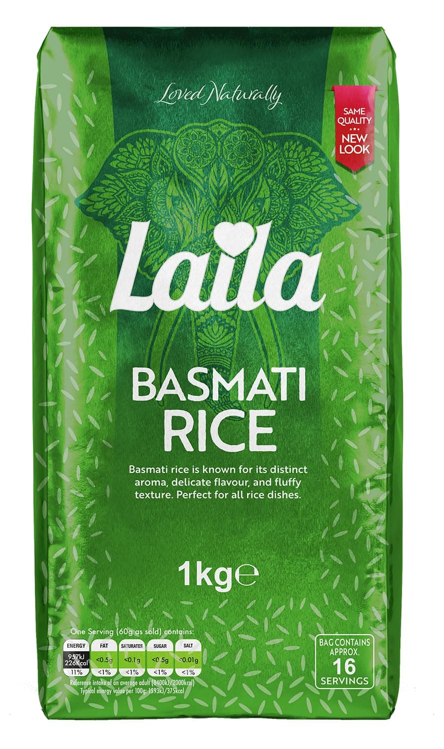 Laila Basmati Rice (Brick Pack) Long Grain 1KG