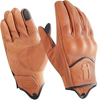Leather Motorcycle Gloves for Men Touchscreen GM028