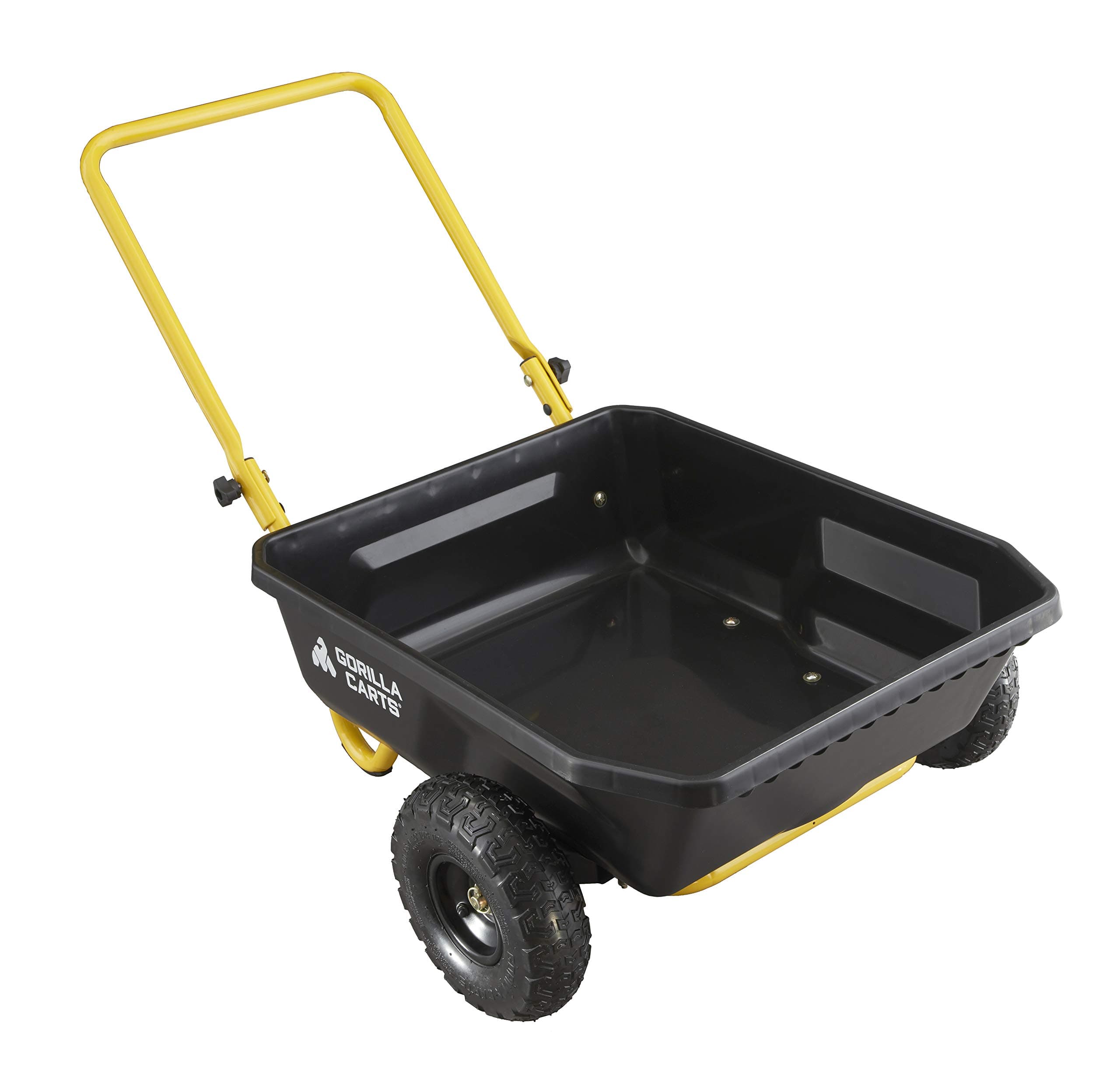GCR-4 4 Cu. Ft, 300-pound Capacity, Poly Yard Cart, Black/Yellow