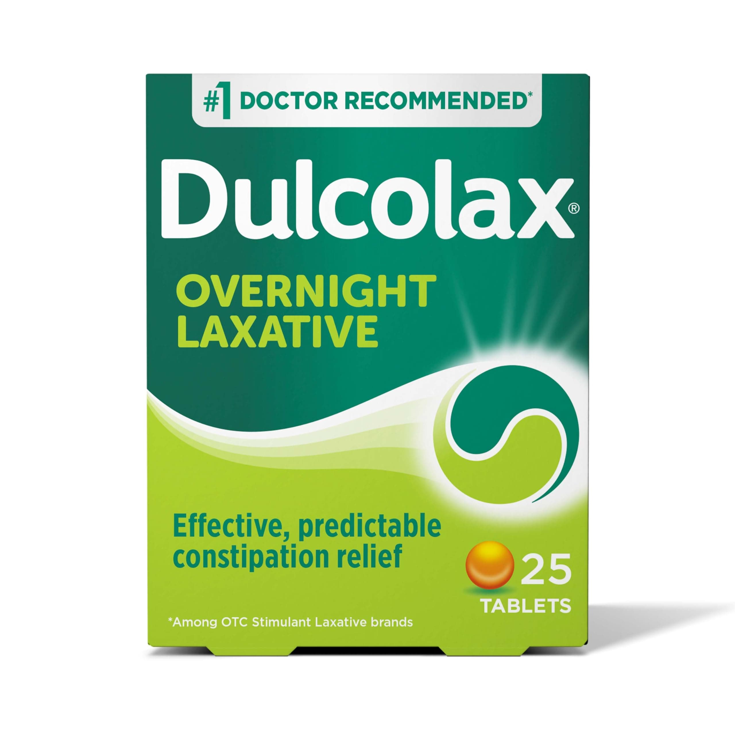 Stimulant Laxative Tablets, Predictable & Effective Constipation Relief, Relieves Straining & Bloating, Bisacodyl 5 mg, 25 Count