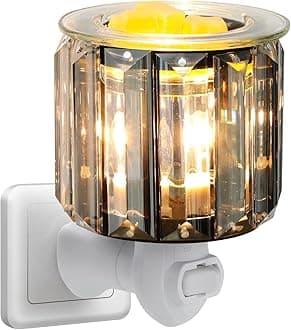 DRQ Plug in Wax Warmer- Ironwork Crystal Pluggable Fragrance Warmer for Warming Scented Candles or Wax Melts,Electric Oil Burner Wax Melt for Home, Kitchen, Living Room, Bedroom, SPA