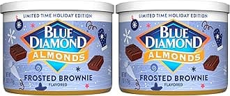 Holiday Frosted Brownie Flavored Sweet Snack Nut Almonds Perfect Size for On-The-Go,Holidays and Gatherings,Lunch,Adults and Kids,6oz Can,(Pack of 2)