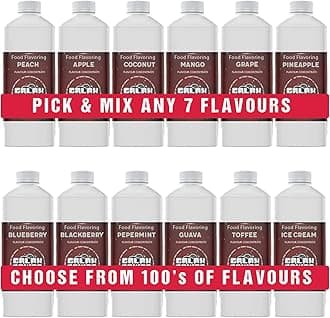 Food Flavouring Pick and Mix - Pick 7 x 10ml Fruit Food Flavourings and Essences - High Strength Concentrated Flavourings for Baking, Cooking & More - Made in UK.