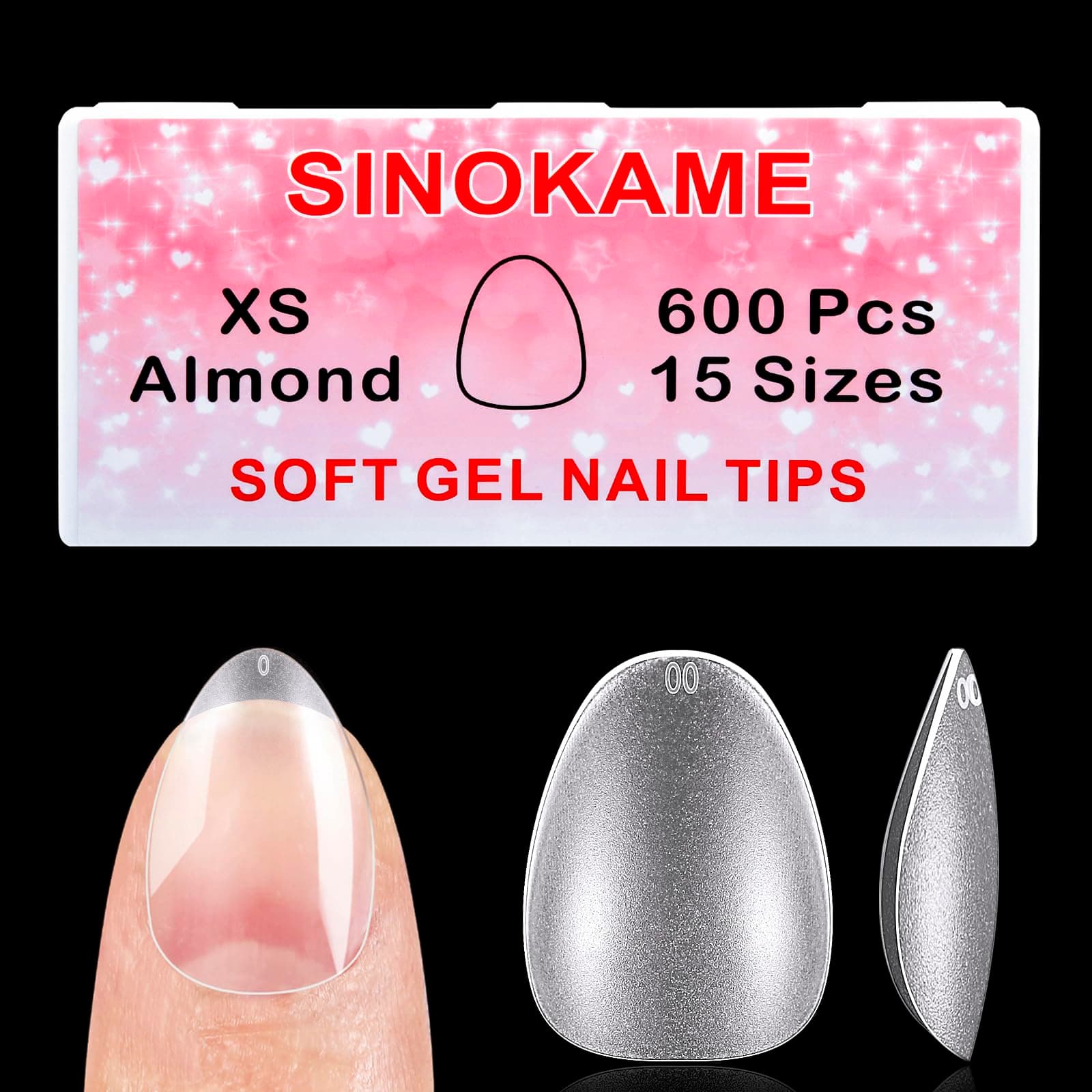 Normal XS Almond Gel Tips