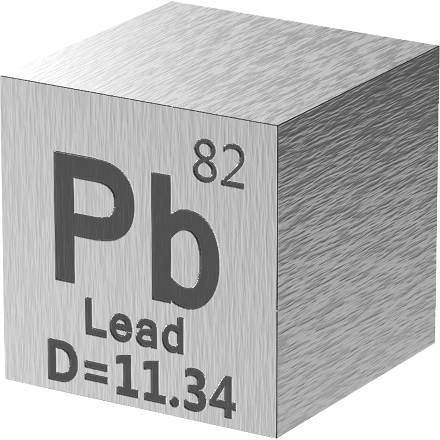 Lead Cube - Metal Density Cube Set - Laser Engraved Periodic Table Elements Collection - 10mm