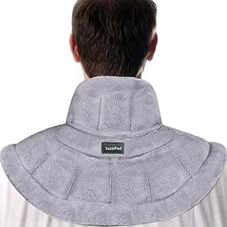 Neck Heating Pad Microwavable for Discomfort Reduction, Shoulder Heated Pads for Chronic Necks Fatigue, Reduce Muscle Tightness & Stress, Microwave Warmer with Moist Heat, Grey