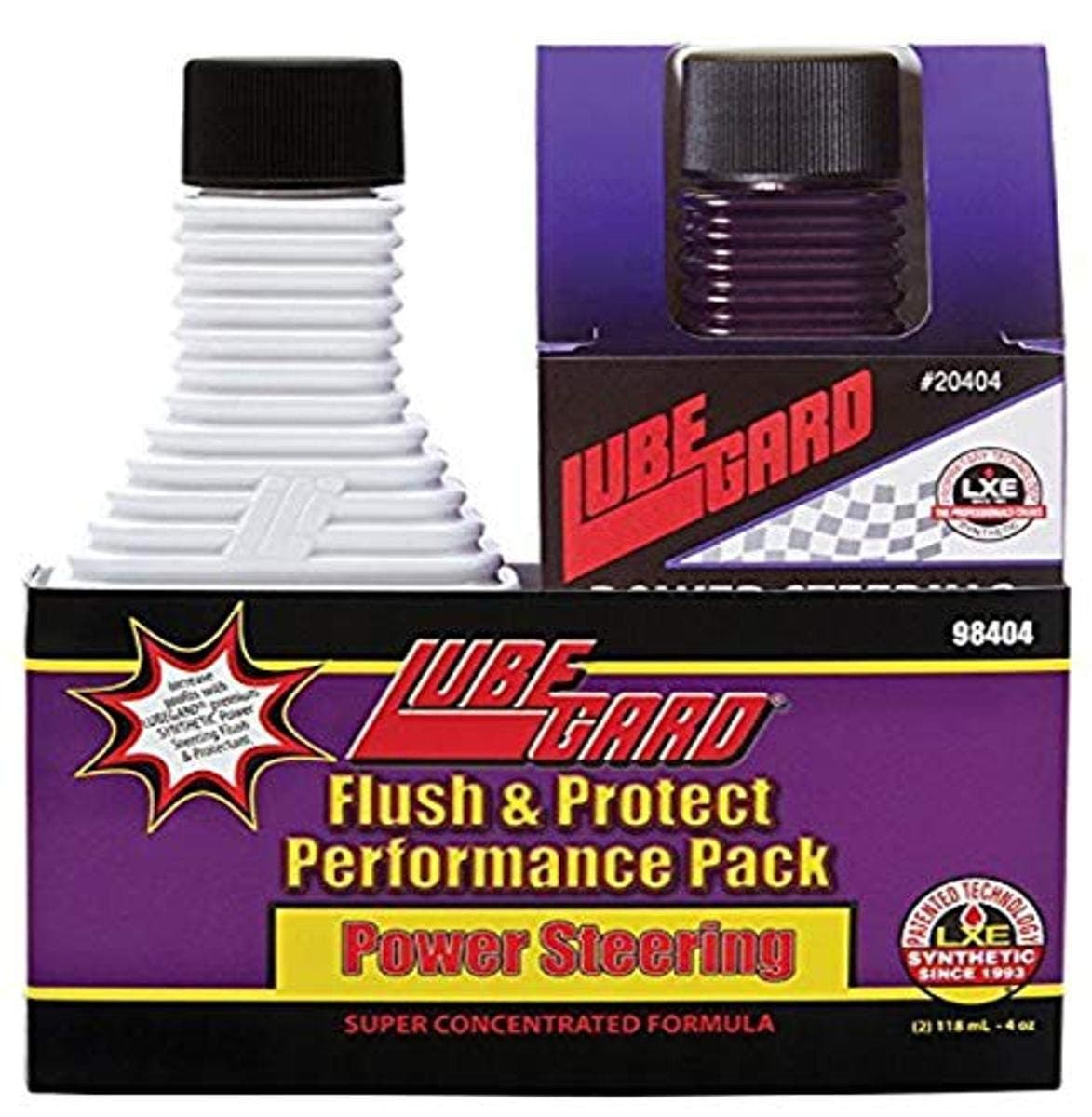Lubegard 98404 Power Steering Flush and Protect Performance Pack, (2) 4 Ounce Bottles