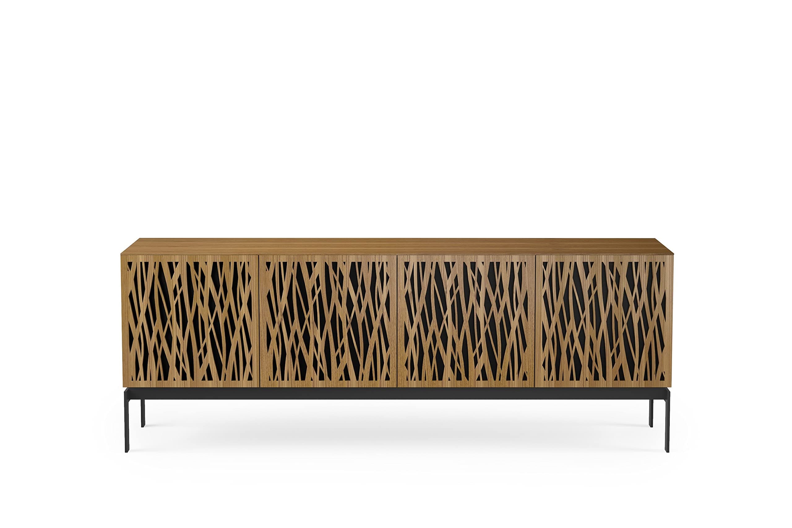 BDI Furniture Elements Quad Cabinet Wheat Doors, Console Base, Walnut Finish