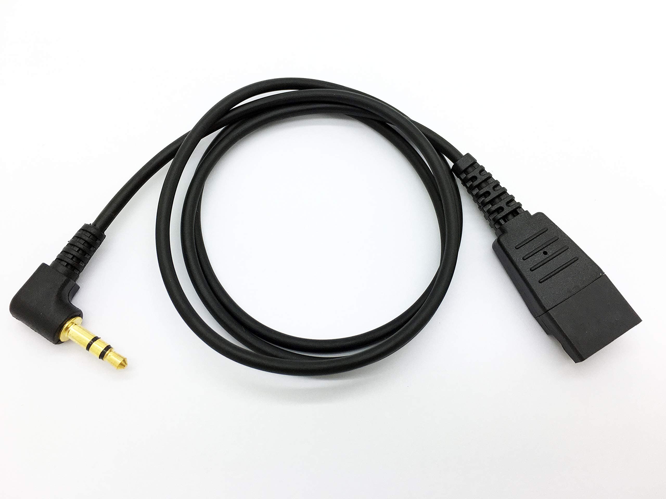 AVIMABASICSCall Center Headset 3.5mm Plug Adapter Cable for All Jabra GN Quick Disconnect Headsets - Connects with Cell Phones Smartphones & PC/Laptops with a Single 3.5mm Jack Port