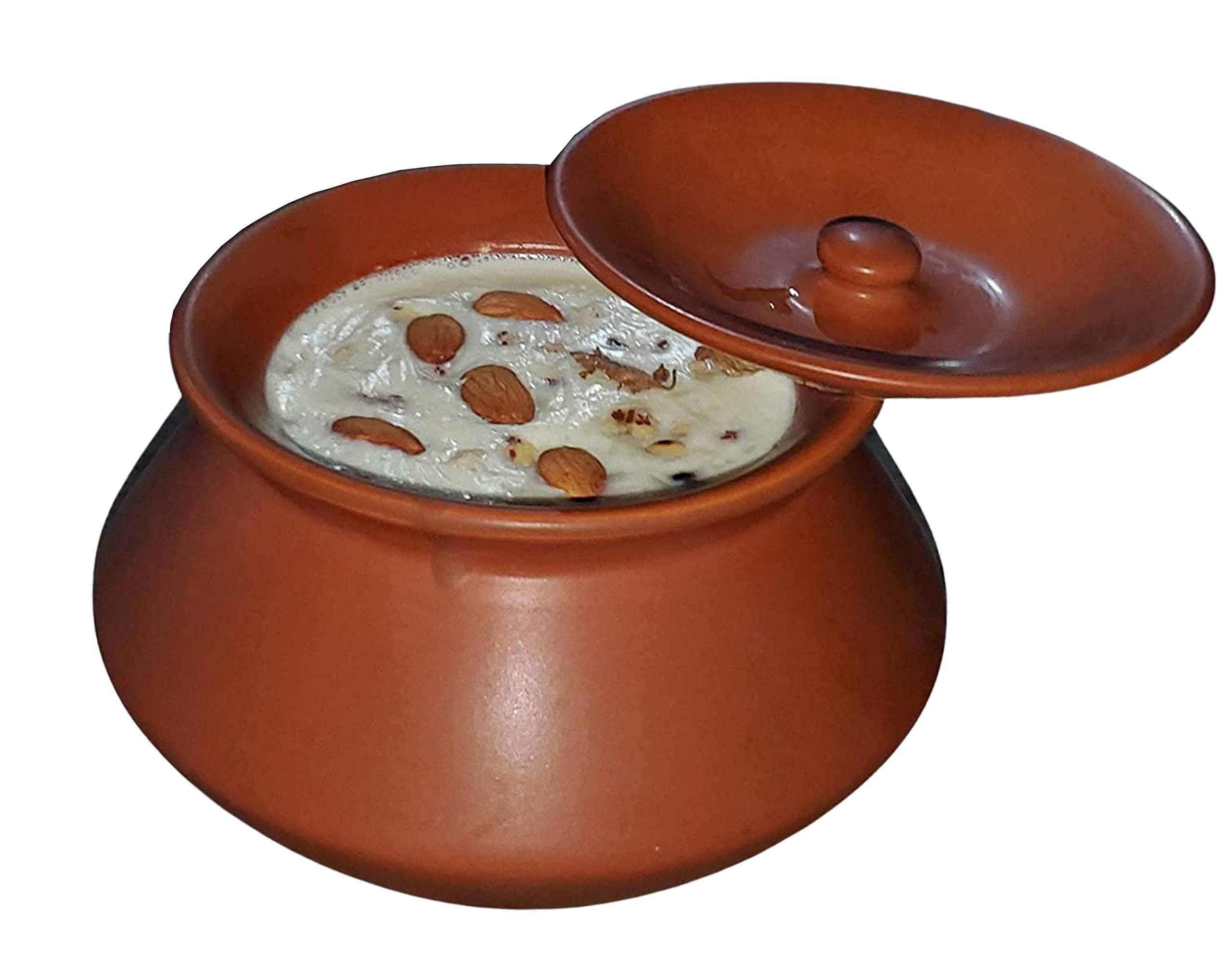 - Pure Source India Round With Lid Clay Dahi Handi, 1 Ltr, 1 Piece, Brown, Unlglazed Teracotta, 1 Liter