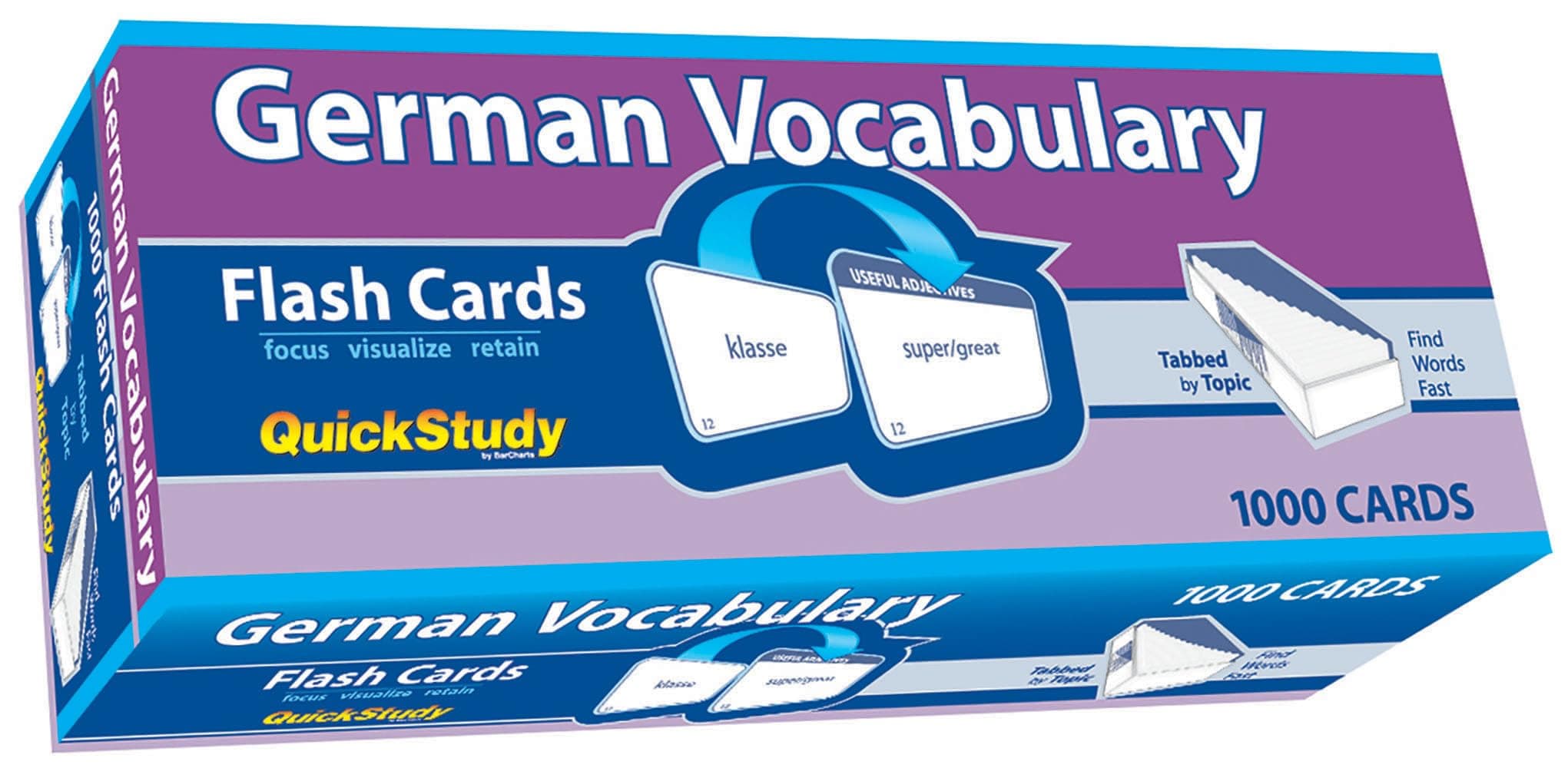 German Vocabulary Flash Cards: Quick Study