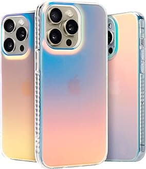 LONLI - for iPhone 14 Pro Max (6.7") - Fluorescent Iridescent Translucent Matte Case - Just in Case Series