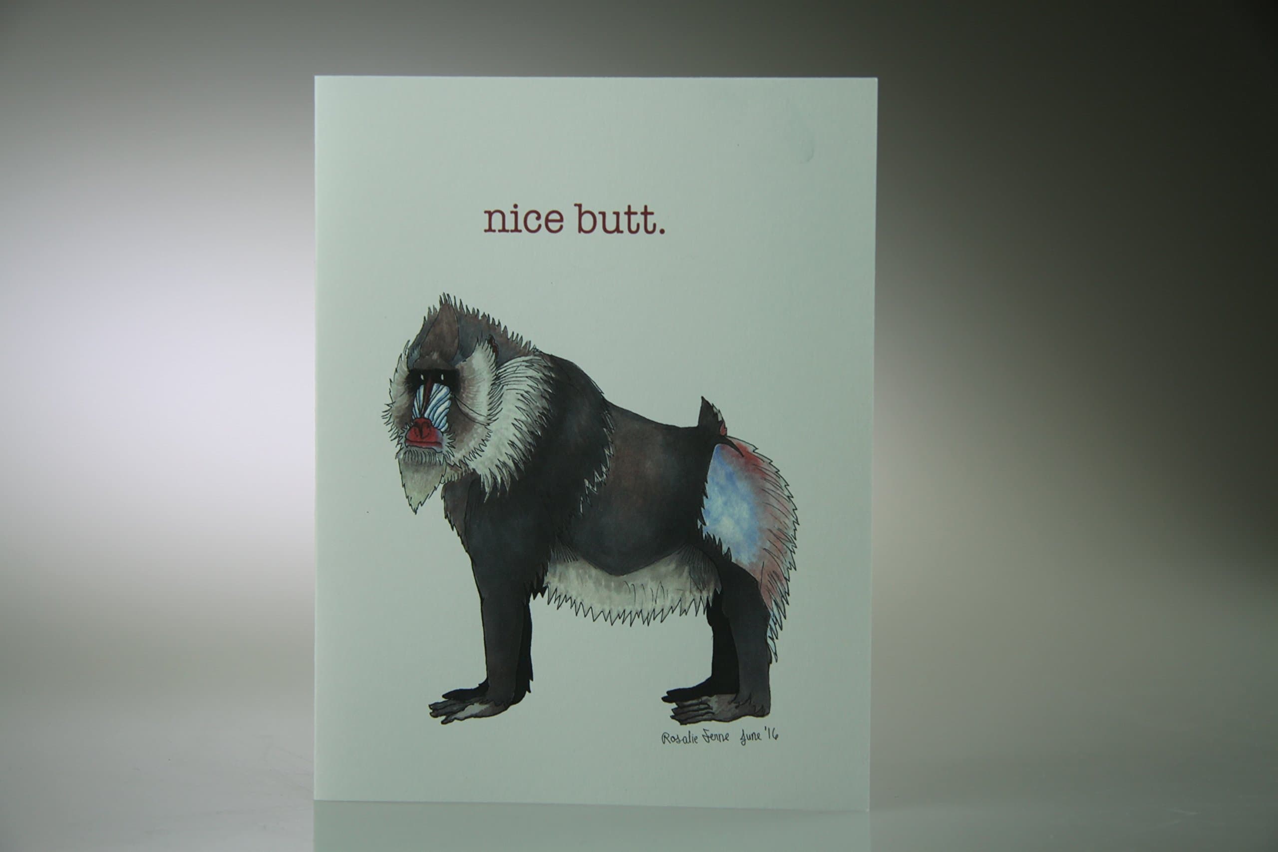 Nice Butt baboon card