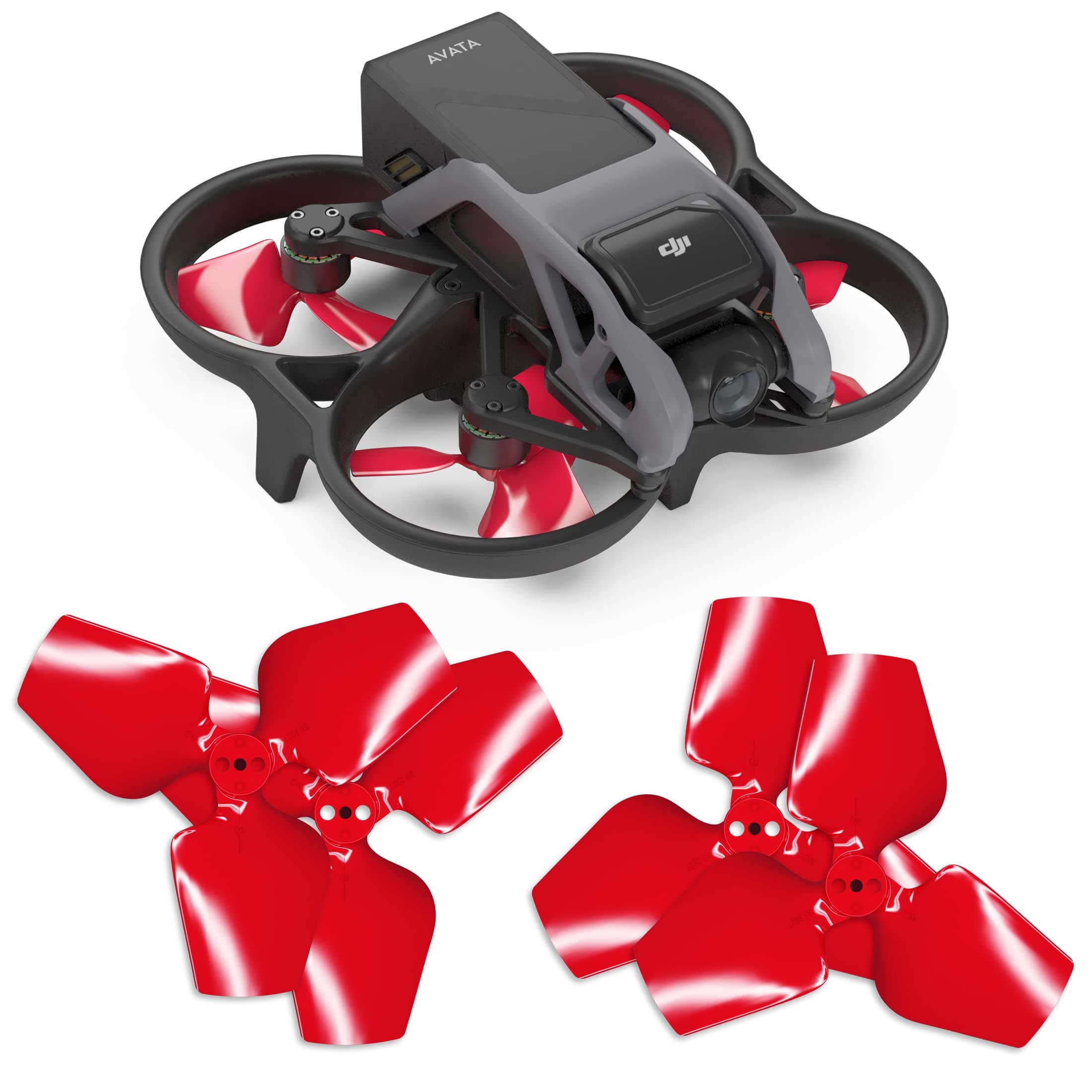 3-blade Upgrade Propellers for DJI Avata - Red, 4 pcs