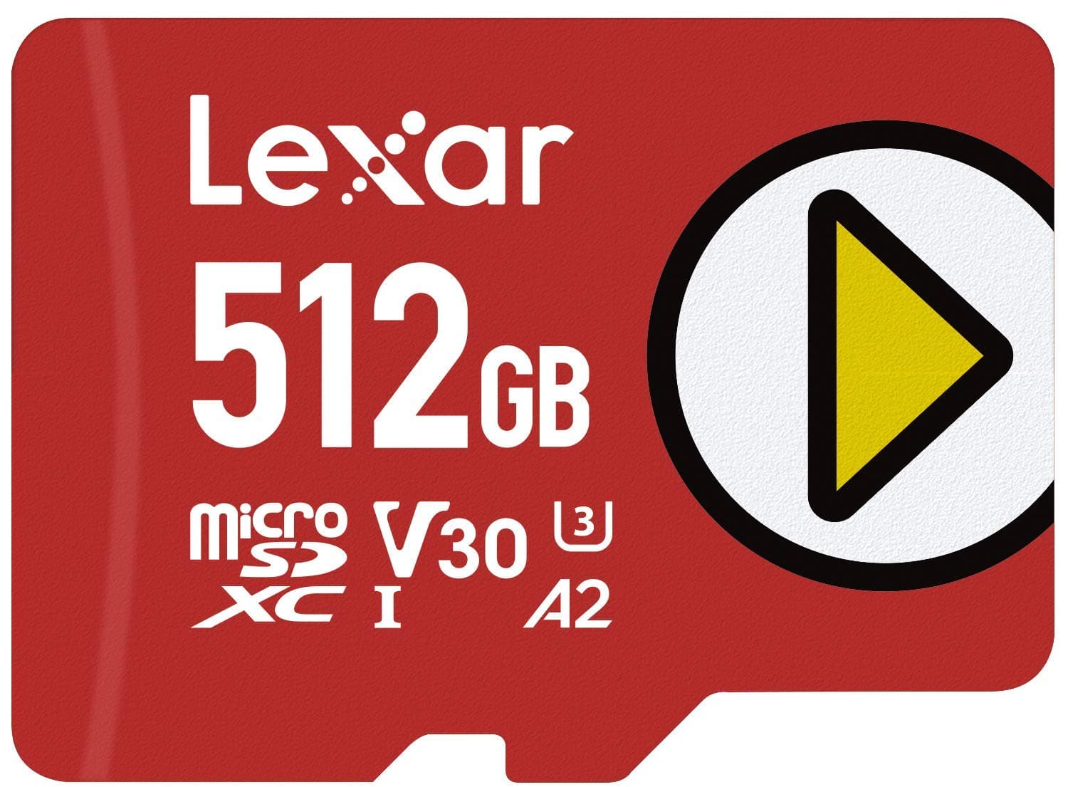 Lexar 512GB PLAY micro SD Card, UHS-I, C10, U3, V30, A2, Full HD, 4K, Up To 160/100 MB/s microSDXC Memory Card, Expanded Storage for Nintendo-Switch 1, Gaming, Smartphones, Tablets (LMSPLAY512G-BNNNU)
