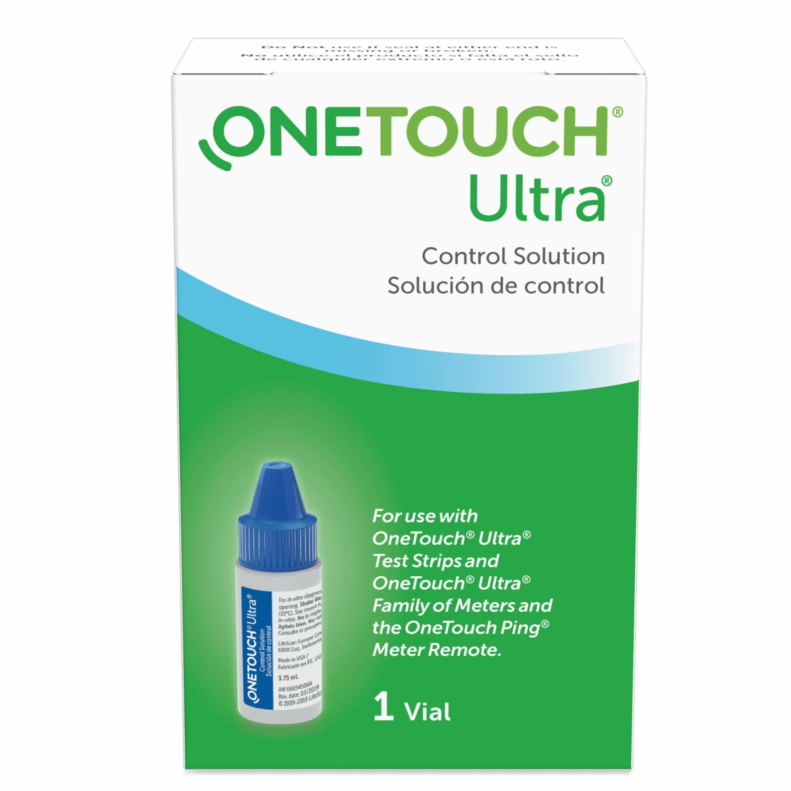 Ultra Control Solution for Blood Glucose Meters, Test Strips - 0.126 Fl Oz