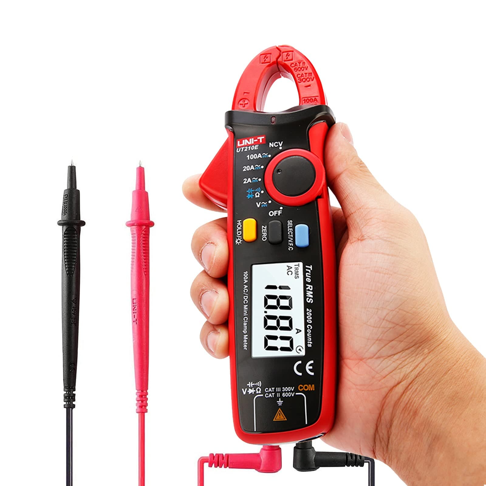 UNI-T UT210E True RMS AC/DC Current Mini Clamp Meters w/Capacitance r