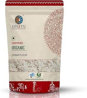 Dhatu Organics Jowar Flour 500g – Gluten-Free, Fiber-Rich | Sorghum Flour