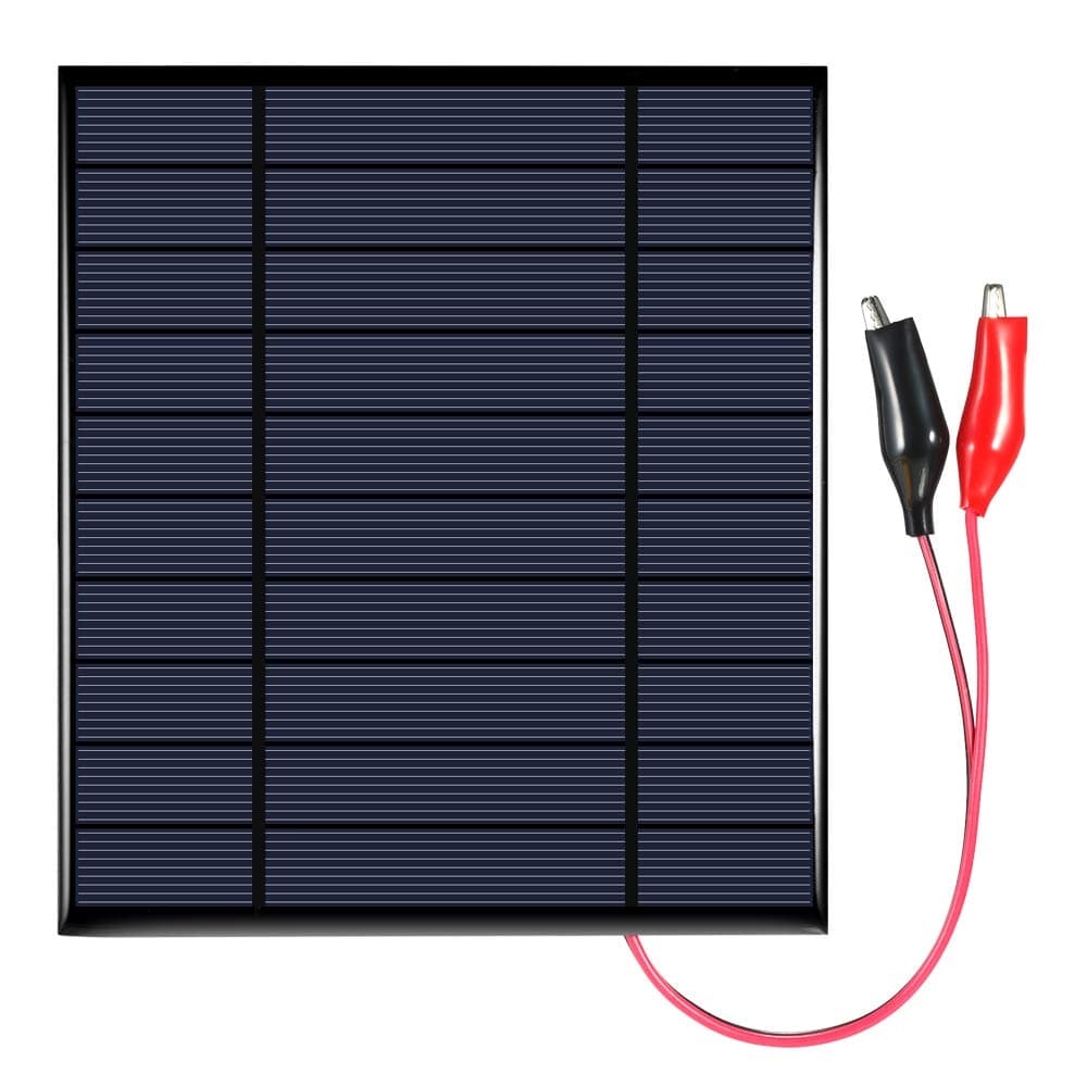 Morelian 2.5W 5V Polycrystalline Silicon Solar Panel withClips Solar Cell for DIY Power