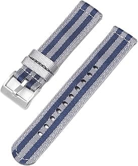Nylon Watch Strap 20mm 22mm for Quartz Watch Smart Watch Woven Canvas Strap