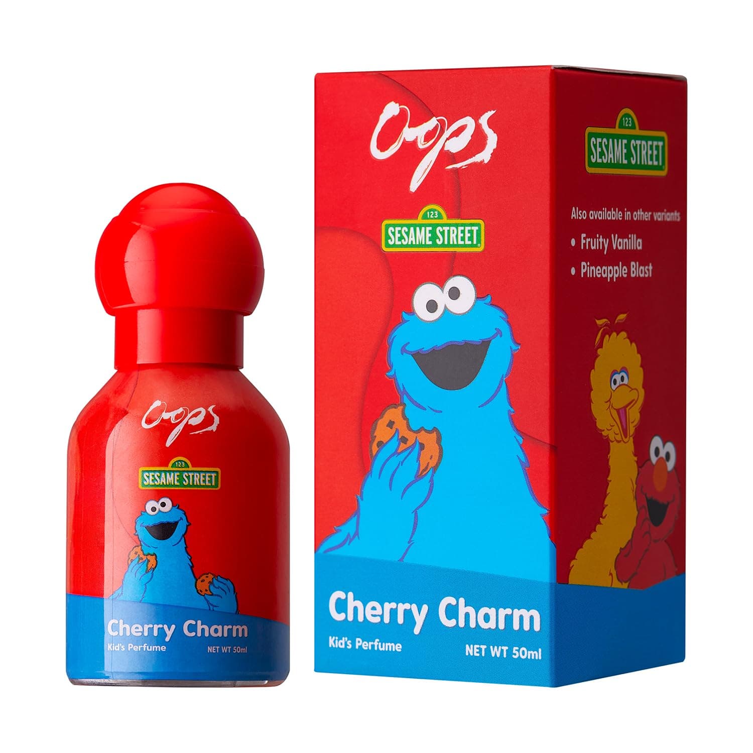 Oops Sesame Street Eau De Parfum 50ml | Cookie Monster's Cherry Charm| Perfume for Unisex Kids