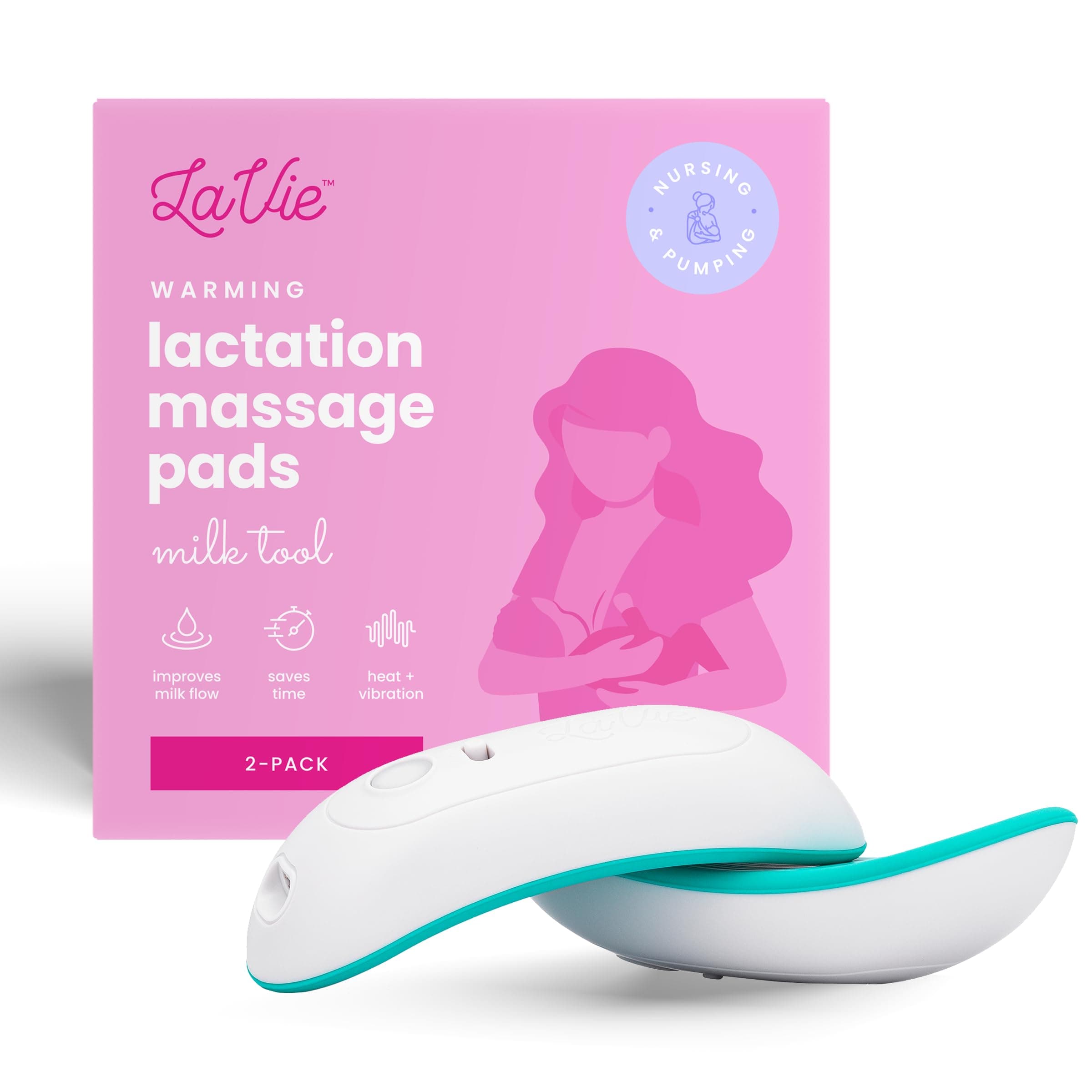 LaVie Warming Lactation Massage Pads - Two Pack