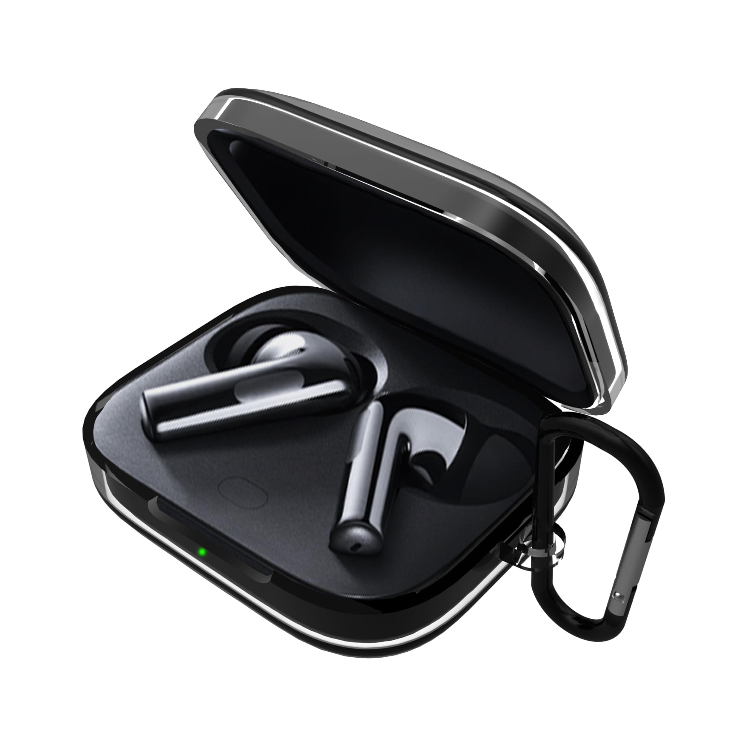 Sounce Earphone Case Cover Compatible for OnePlus Buds 3, Soft Silicone Skin Case Cover Shock-Absorbing Protective Case with Keychain [Front LED Visible] (Transparent)