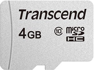 Transcend 4GB microSDHC 300S Class 10 Memory Card with up to 95/45 MB/s (for Smartphones, Digital Camers and Nintendo Switch Consoles) without SD Adapter TS4GUSD300S