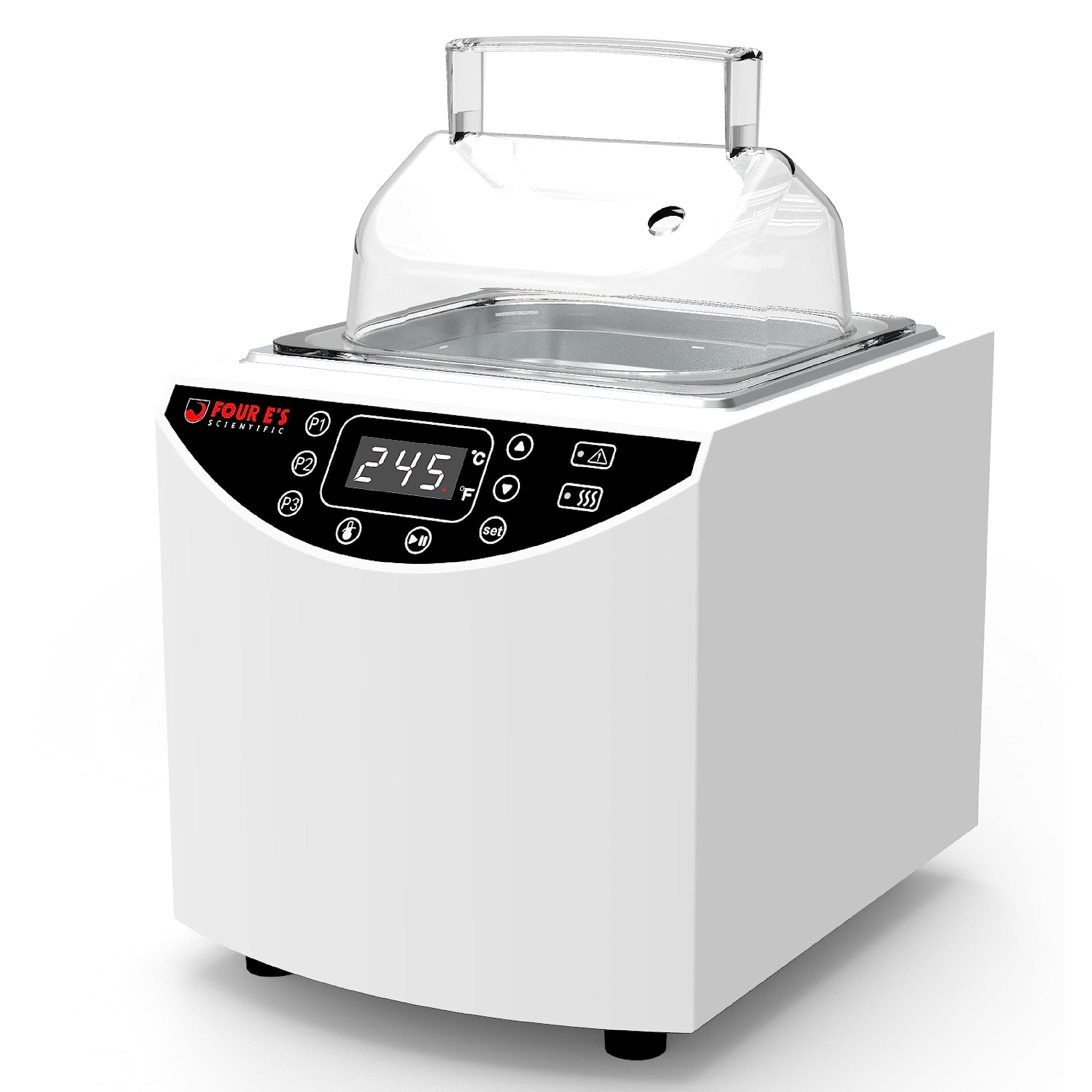 4E's USA Water Bath - Digital 2 Liter Laboratory Electric Water Bath with Precise Temperature Control, Double Safety Features, and Easy to Read LED Display, Model WB101