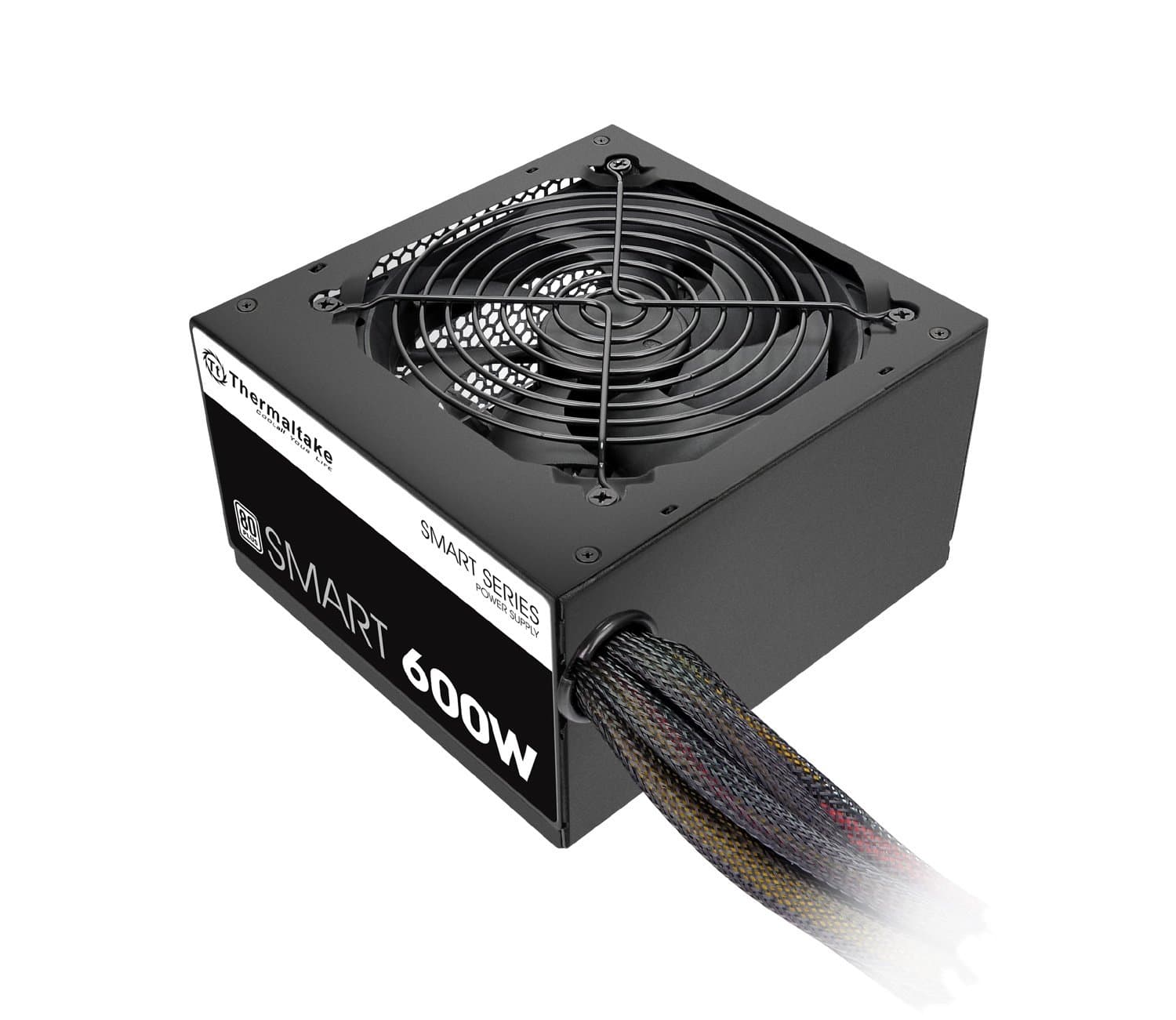 Thermaltake Smart Power Supply - 600W, 80 Plus, White, Active PFC, S/Cable